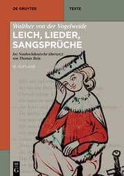 Cover von Walther von der Vogelweide: Leich, Lieder, Sangsprüche