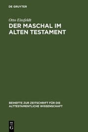 Cover von Der Maschal im Alten Testament