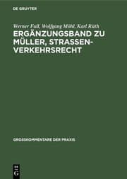 Cover von Ergänzungsband zu Müller, Straßenverkehrsrecht
