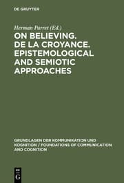 Cover von On believing.De la croyance.Epistemological and semiotic approaches