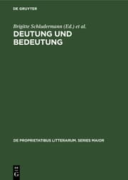 Cover von Deutung und Bedeutung