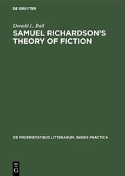 Cover von Samuel Richardson's theory of fiction