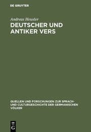 Cover von Deutscher und antiker Vers