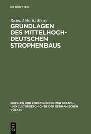 Cover von Grundlagen des mittelhochdeutschen Strophenbaus