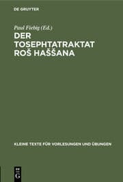Cover von Der Tosephtatraktat Ros Hassana