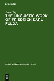 Cover von The linguistic work of Friedrich Karl Fulda