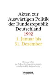 Cover von Akten zur Auswärtigen Politik der Bundesrepublik Deutschland 1992