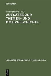 Cover von Aufsätze zur Themen- und Motivgeschichte