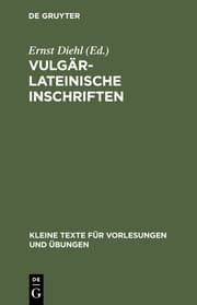 Cover von Vulgärlateinische Inschriften