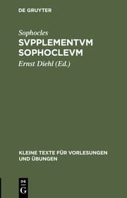 Cover von Svpplementvm Sophoclevm