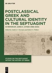 Cover von Postclassical Greek and Cultural Identity in the Septuagint