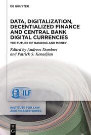 Cover von Data, Digitalization, Decentialized Finance and Central Bank Digital Currencies