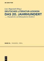 Cover von Deutsches Literatur-Lexikon Mansion - Mehl