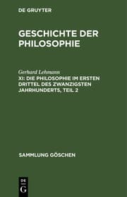 Cover von Die Philosophie im ersten Drittel des zwanzigsten Jahrhunderts