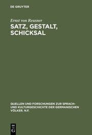 Cover von Satz, Gestalt, Schicksal