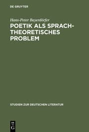 Cover von Poetik als sprachtheoretisches Problem