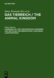 Cover von Liste der rezenten Amphibien und Reptilien: Helodermatidae, Varanidae, Lanthanotidae