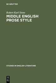 Cover von Middle English prose style