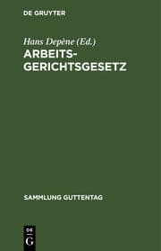 Cover von Arbeitsgerichtsgesetz
