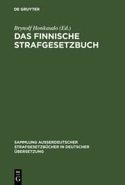 Cover von Das Finnische Strafgesetzbuch