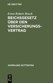 Cover von Reichsgesetz über den Versicherungsvertrag