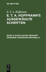 Cover von Klein Zaches genannt Zinnober.Prinzessin Brambilla