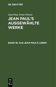 Cover von Aus Jean Paul's Leben