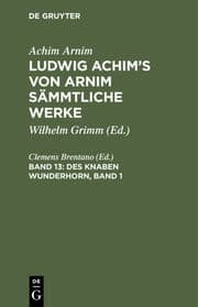 Cover von Des Knaben Wunderhorn.1