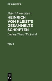Cover von [Gesammelte Schriften] Heinrich von Kleist's gesammelte Schriften