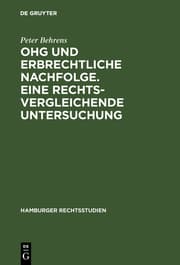 Cover von OHG und erbrechtliche Nachfolge.Eine rechtsvergleichende Untersuchung