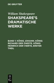Cover von König Johann.König Richard der Zweite.König Heinrich der Vierte, Theil 1