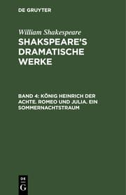 Cover von König Heinrich der Achte.Romeo und Julia.Ein Sommernachtstraum