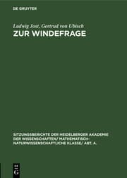 Cover von Zur Windefrage