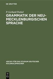 Cover von Grammatik der Neu-Mecklenburgischen Sprache