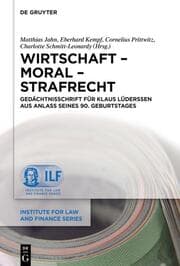 Cover von Wirtschaft - Moral - Strafrecht