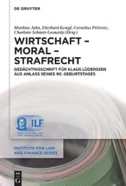 Cover von Wirtschaft - Moral - Strafrecht