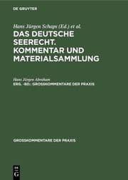 Cover von Das deutsche Seerecht : Kommentar und Materialsammlung
