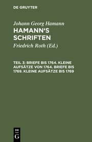 Cover von Briefe bis 1764.Kleine Aufsätze von 1764.Briefe bis 1769.Kleine Aufsätze bis 1769