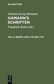 Cover von Briefe von 1770 bis 1778