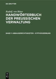 Cover von Abbaugerechtigkeiten - Kyffhäuserbund