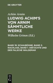 Cover von Schaubühne ; Bd.3 (Nachlass 1.Bd.).Der echte und der falsche Waldemar