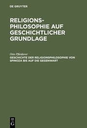 Cover von Geschichte der Religionsphilosophie von Spinoza bis auf die Gegenwart