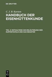 Cover von Handbuch der Eisenhüttenkunde