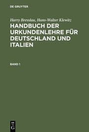 Cover von Handbuch der Urkundenlehre für Deutschland und Italien