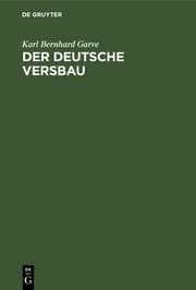 Cover von Der deutsche Versbau