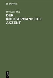 Cover von Der indogermanische Akzent