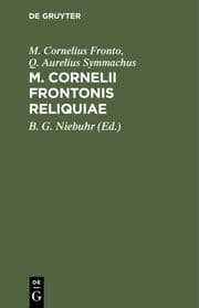 Cover von M.Cornelii Frontonis Reliquiae