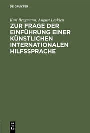 Cover von Zur Frage der Einführung einer künstlichen internationalen Hilfssprache