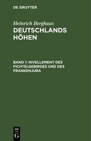 Cover von Nivellement des Fichtelgebirges und des Frankenjura