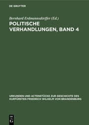 Cover von Politische Verhandlungen ; Bd.4